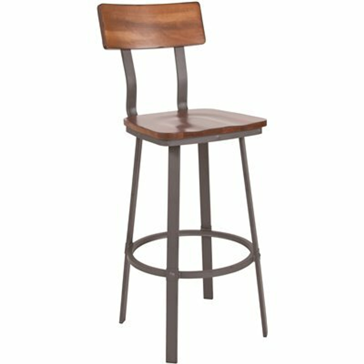 Flash Furniture 30 In. Rustic Walnut Bar Stool