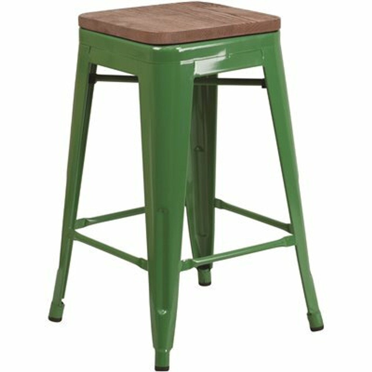 Flash Furniture 24 In. Green Bar Stool
