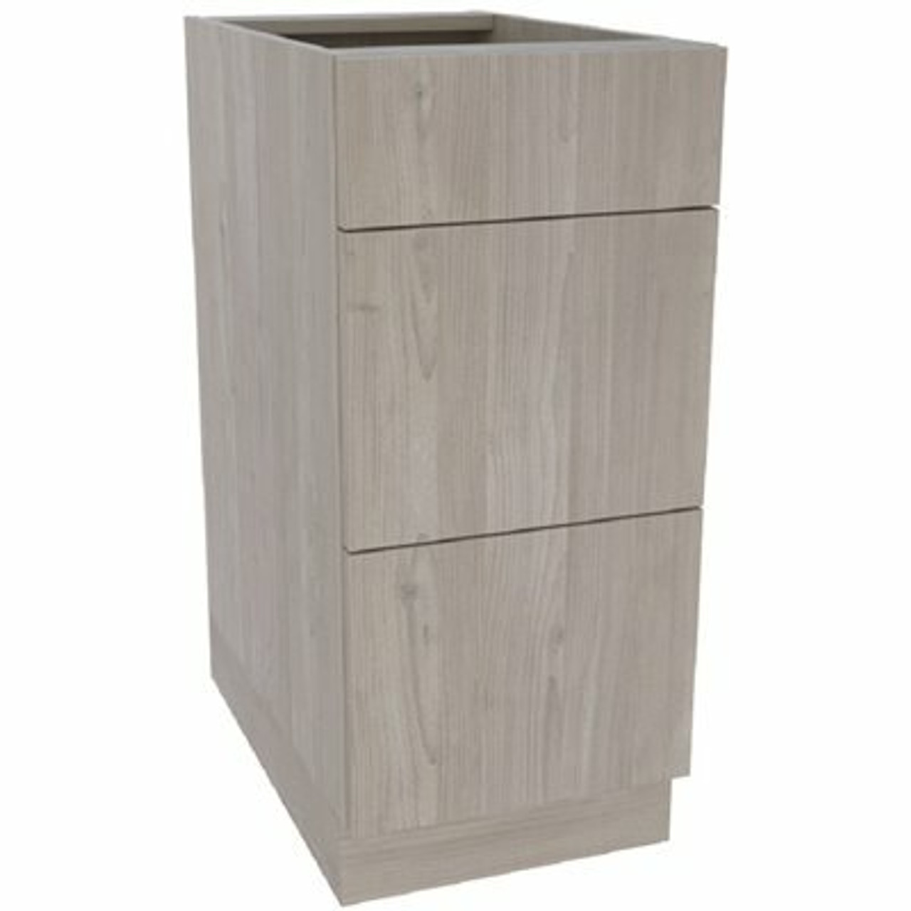 Cambridge Ready To Assemble Threespine 15 In. X 34.5 In. X 24 In. Stock Stock Drawer Base Cabinet In Grey Nordic
