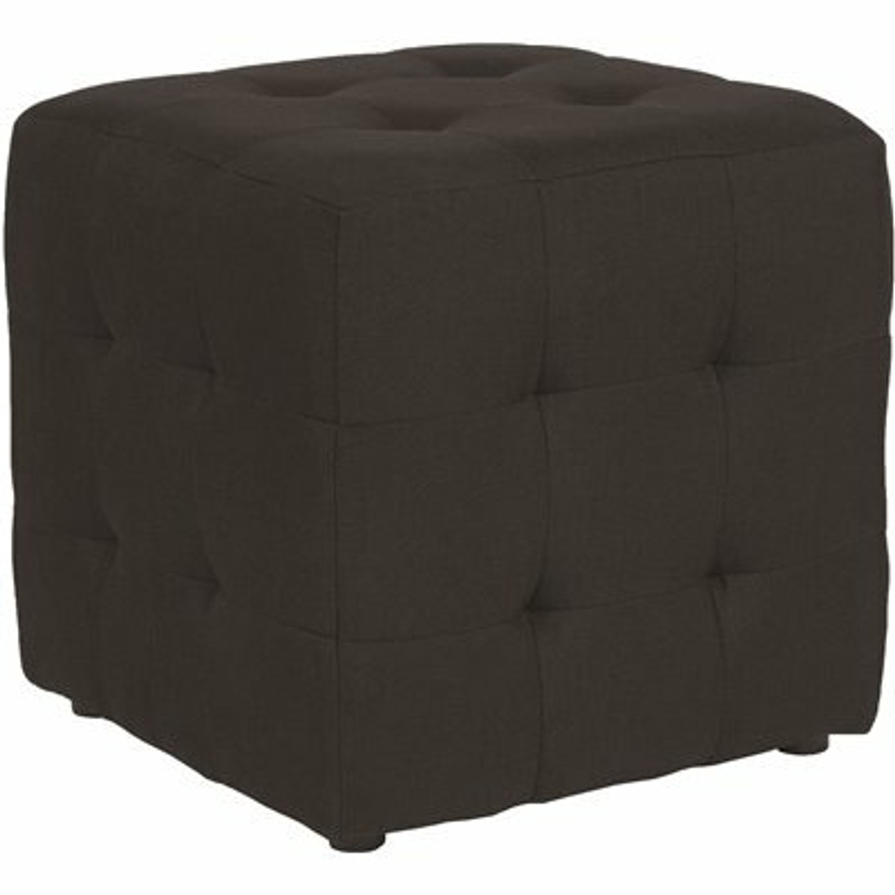 Carnegy Avenue Black Fabric Ottoman - 309823106