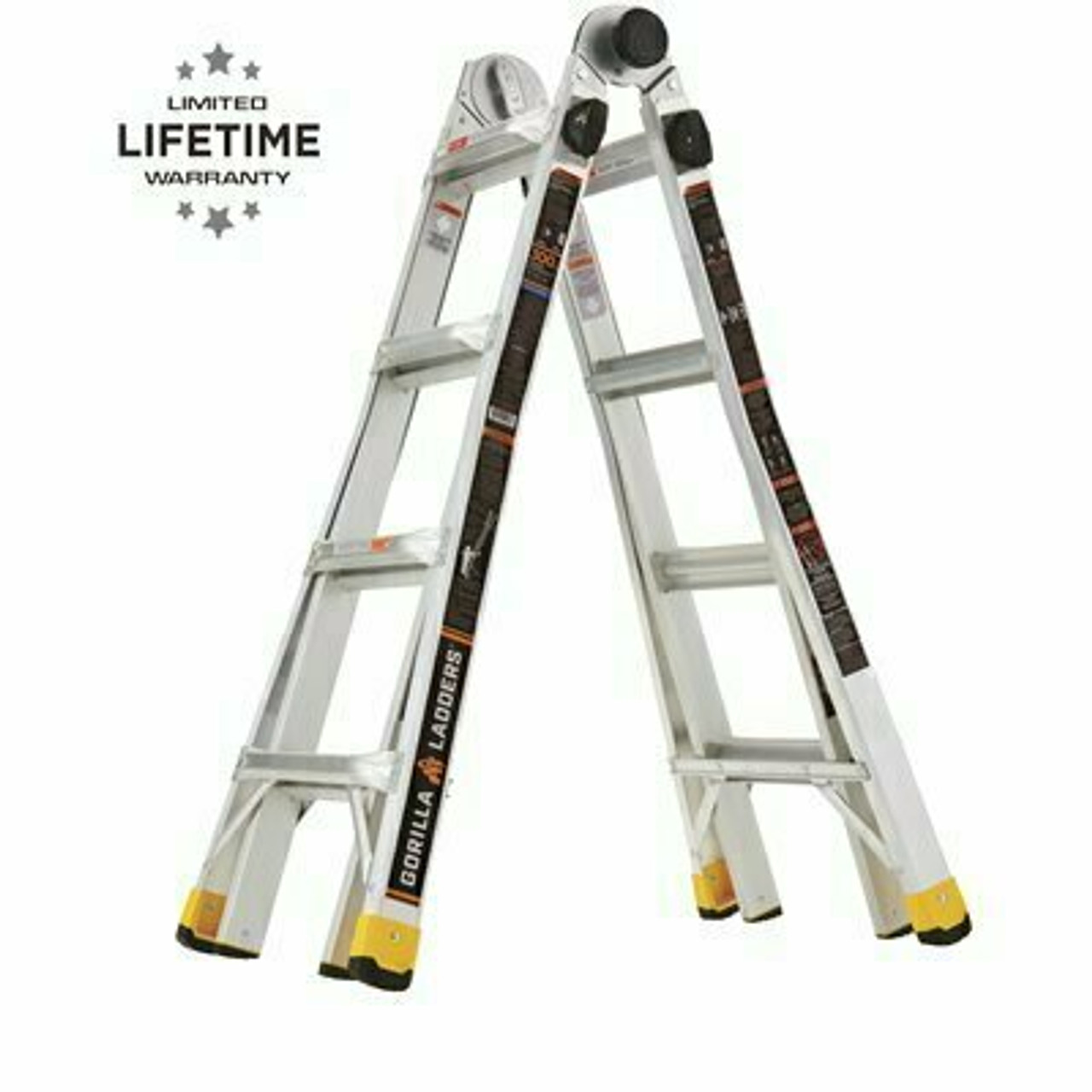 Gorilla Ladders 18 Ft. Reach Mpxa Aluminum Multi-Position Ladder With 300 Lbs. Load Capacity Type Ia Duty Rating