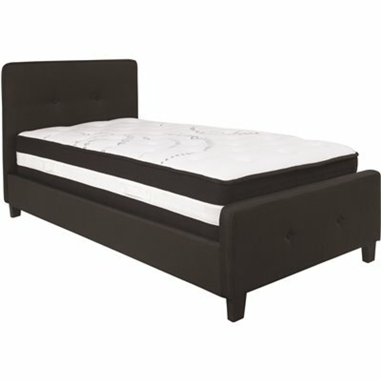Carnegy Avenue Black Twin Platform Bed And Mattress Set - 309891065