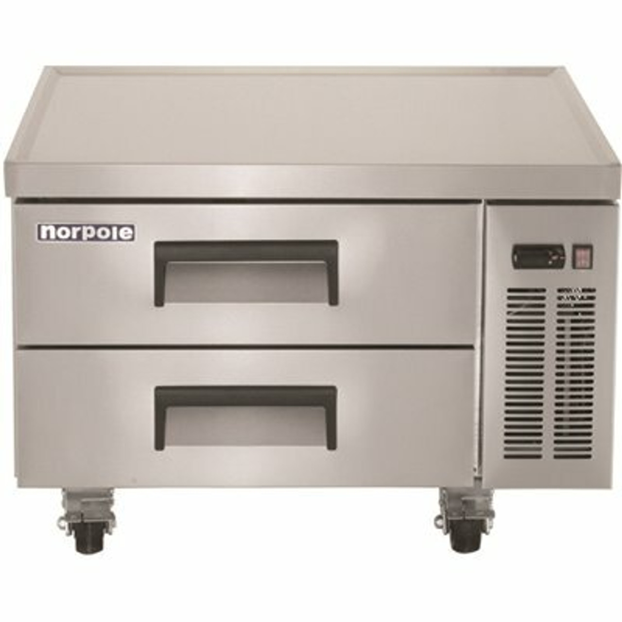 Norpole 36 In. W 29 Cu. Ft. Chef Base Commercial Specialty Refrigerator In Stainless Steel