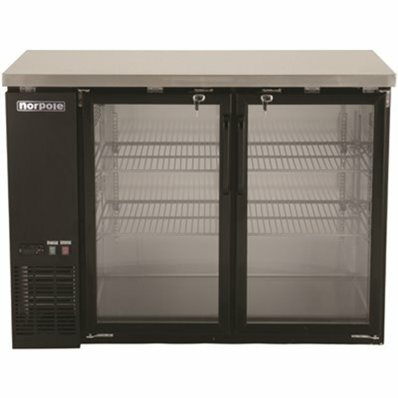 Norpole 12 Cu. Ft. 2-Door Under Bar Commercial Specialty Refrigerator In Black
