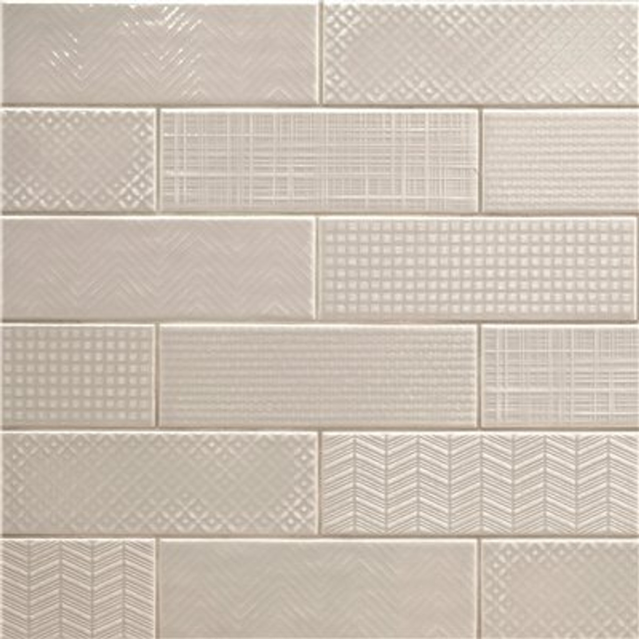 Msi Citylights Dusk 3D Mix Glossy 12 In. X 4 In. Glossy Ceramic Gray Textured Subway Tile (9.9 Sq. Ft. / Case)