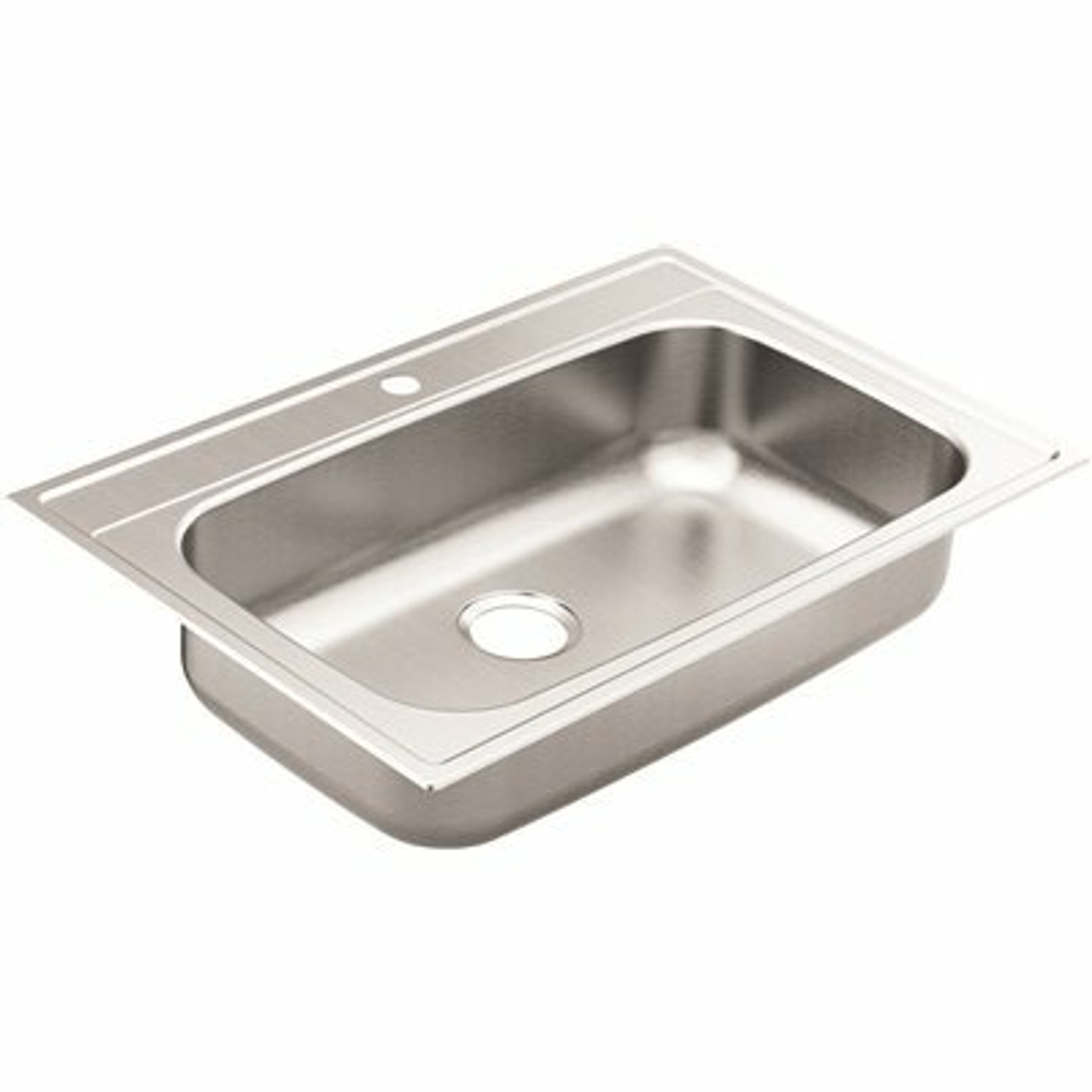 Moen 1800 Series Stainless Steel 33 In. 1-Hole Single Bowl Drop-In Kitchen Sink