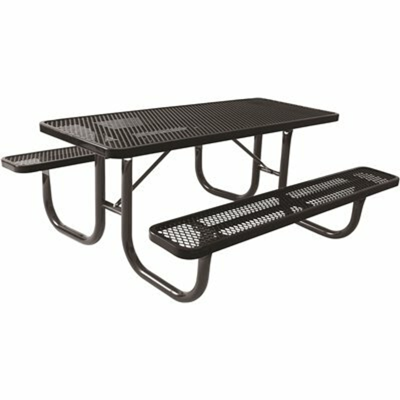 Everest 6 Ft. Black Heavy-Duty Picnic Table