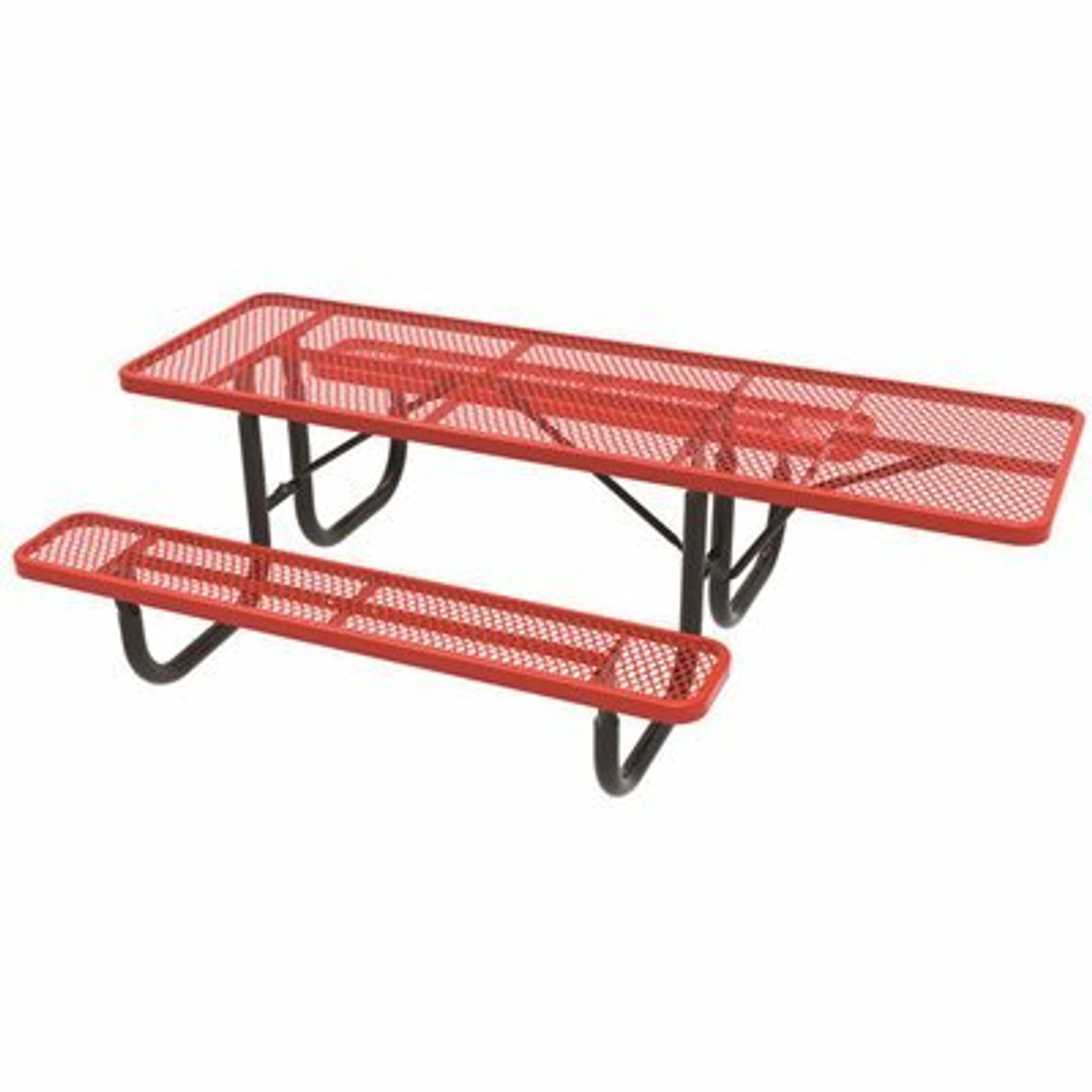 Everest 8 Ft. Red Single-Sided Ada Heavy-Duty Picnic Table
