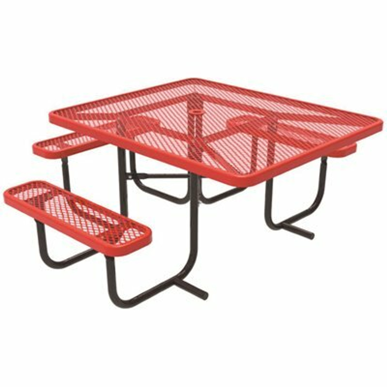 Everest 46 In. Red Ada Square Picnic Table