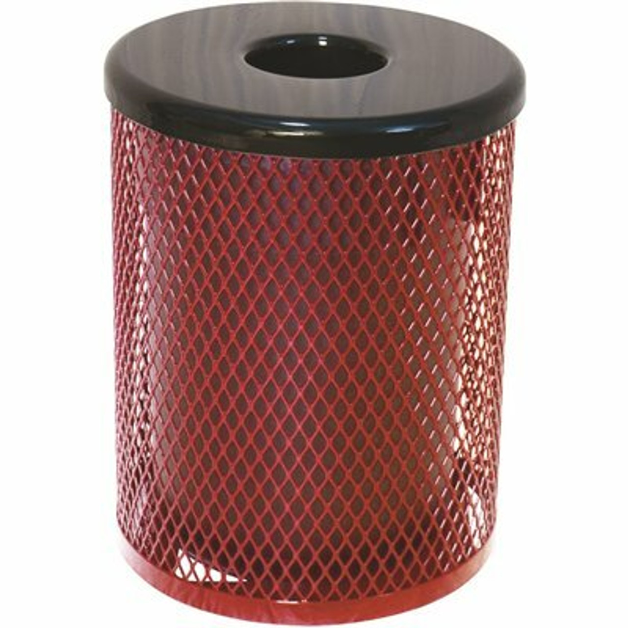 Everest 32 Gal. Red Trash Receptacle With Flat Top