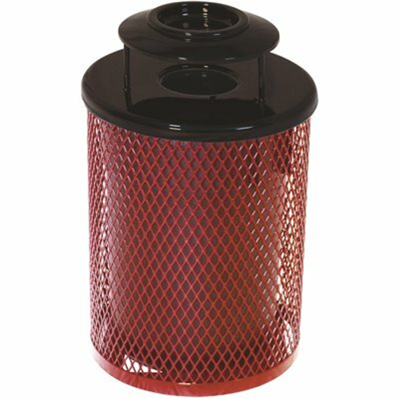 Everest 32 Gal. Red Trash Receptacle With Ash Urn
