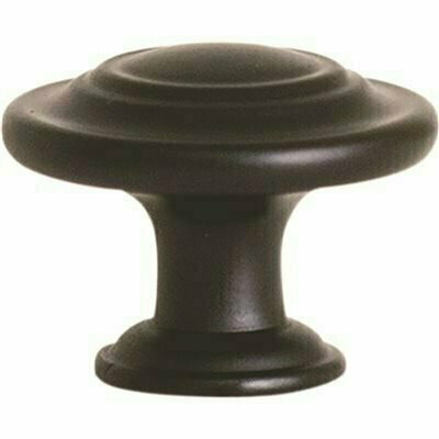 Anvil Mark 1-1/4 in. Matte Black Cabinet Knob (5-Pack)