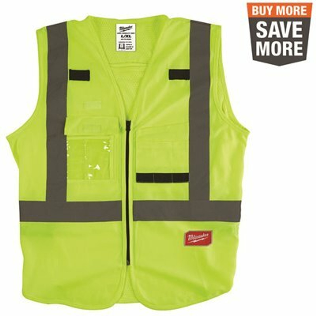 Milwaukee Large/X-Large Yellow Class 2 High Visibility Safety Vest With 10 Pockets
