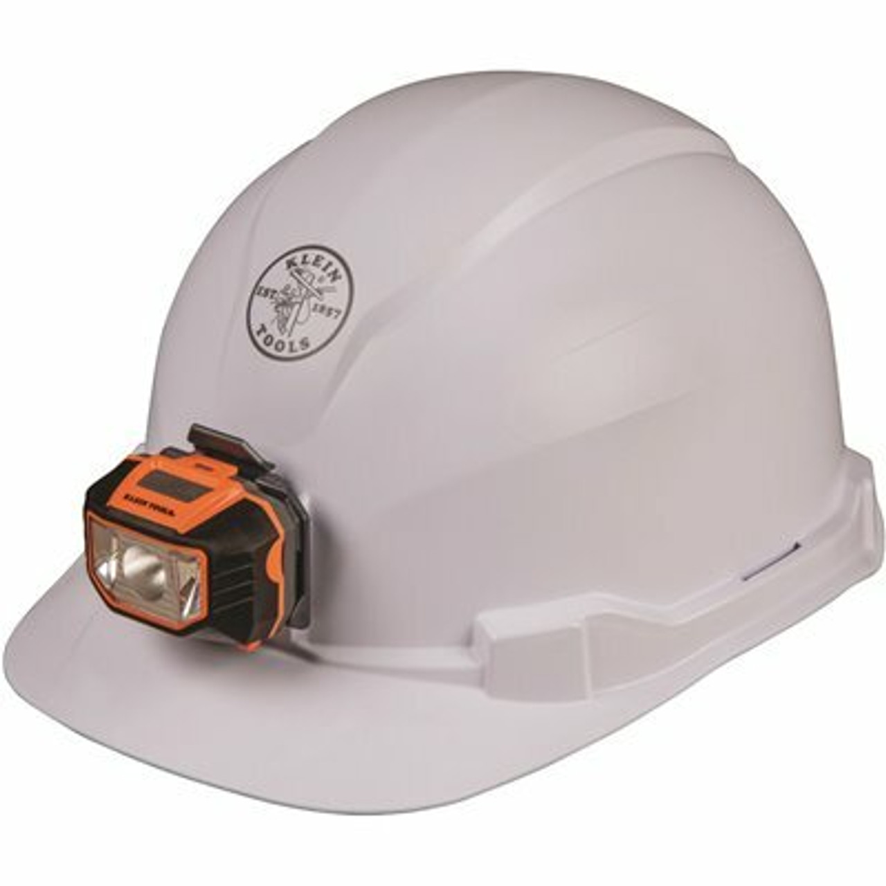 Klein Tools Hard Hat, Non-Vented, Cap Style With Headlamp
