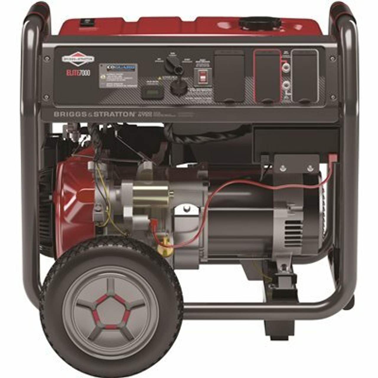 7,000-Watt Key Electric Start Gasoline Powered Portable Generator With Briggs & Stratton Ohv Engine Featuring Co Guard