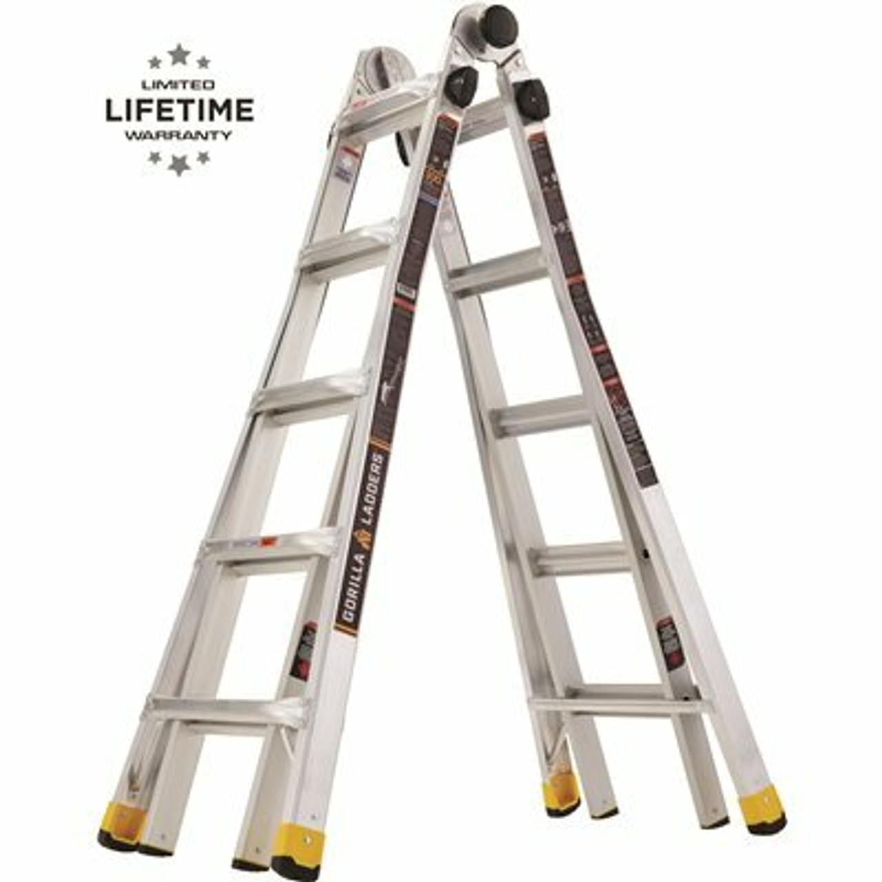 Gorilla Ladders 22 Ft. Reach Mpxa Aluminum Multi-Position Ladder With 300 Lbs. Load Capacity Type Ia Duty Rating