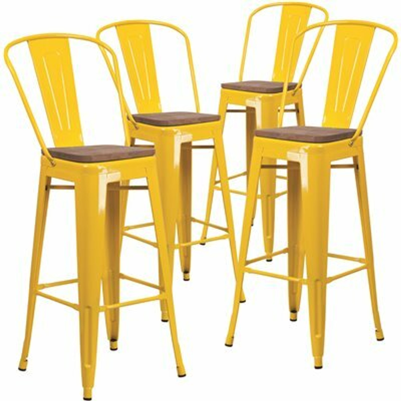 Carnegy Avenue 30.25 In. Yellow Bar Stool (4-Pack)