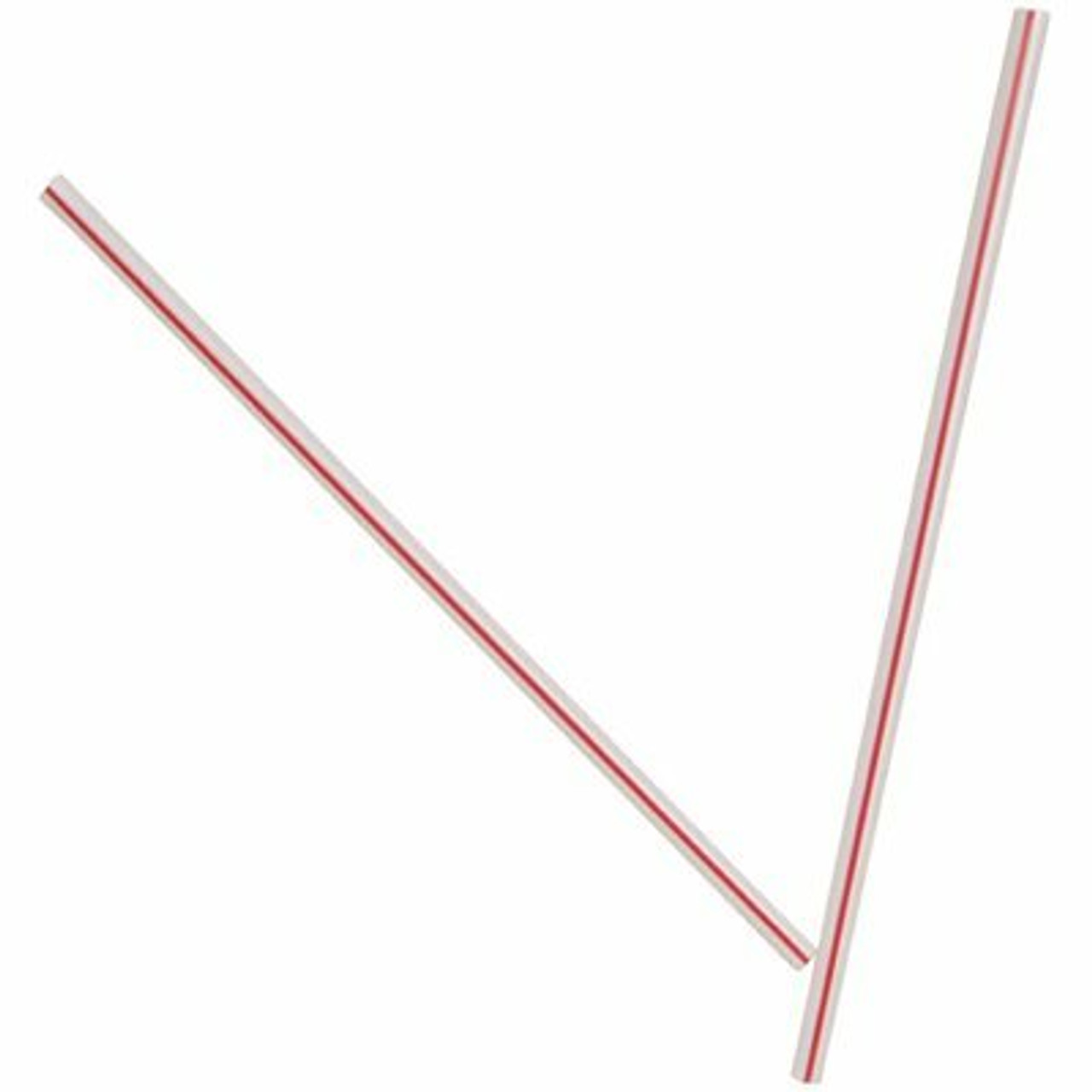 Dixie 5" Plastic Stirrer, White/Red Stripe, Boxed, 10 Boxes @ 1,000