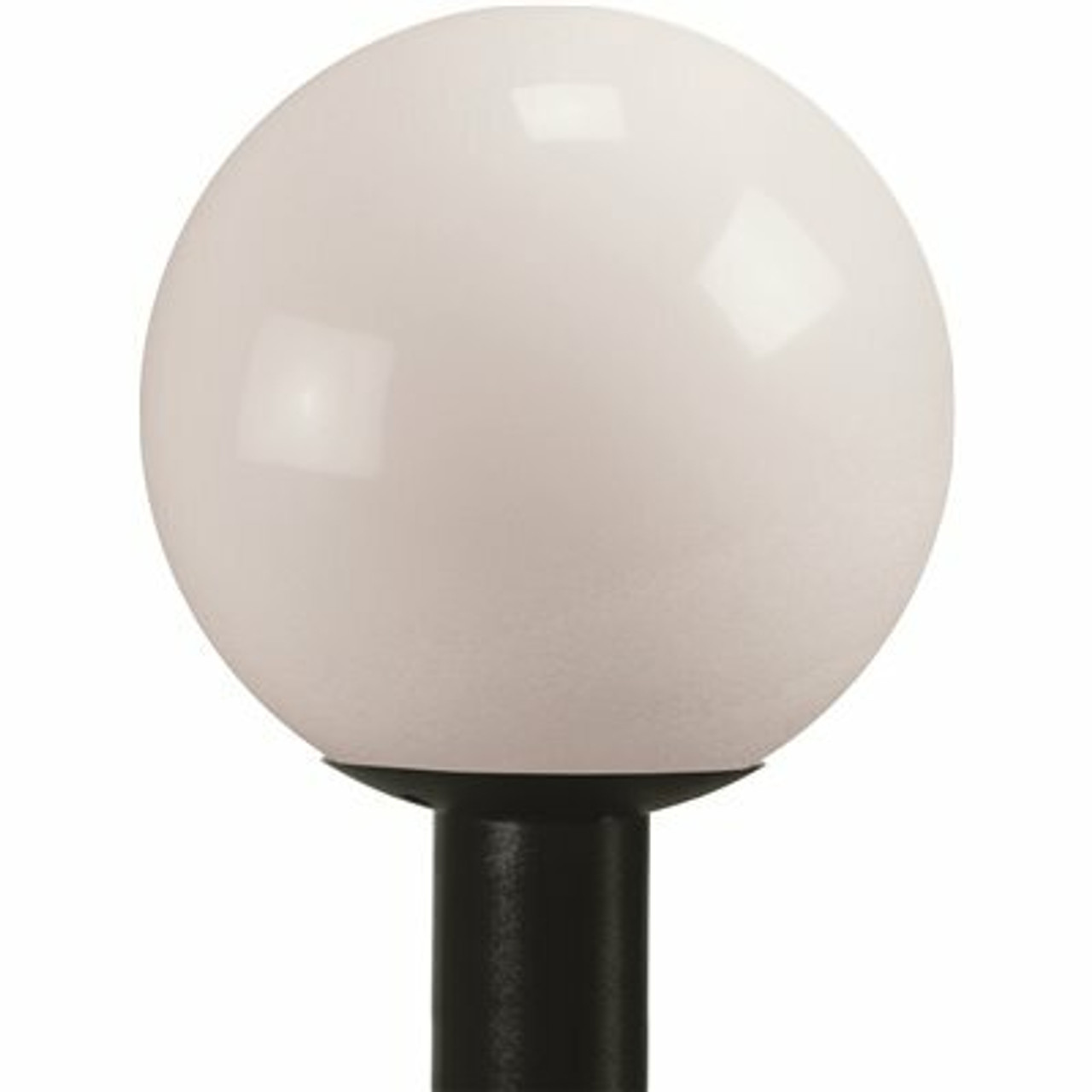 Liteco Black Outdoor White Globe With Post Top Fitter