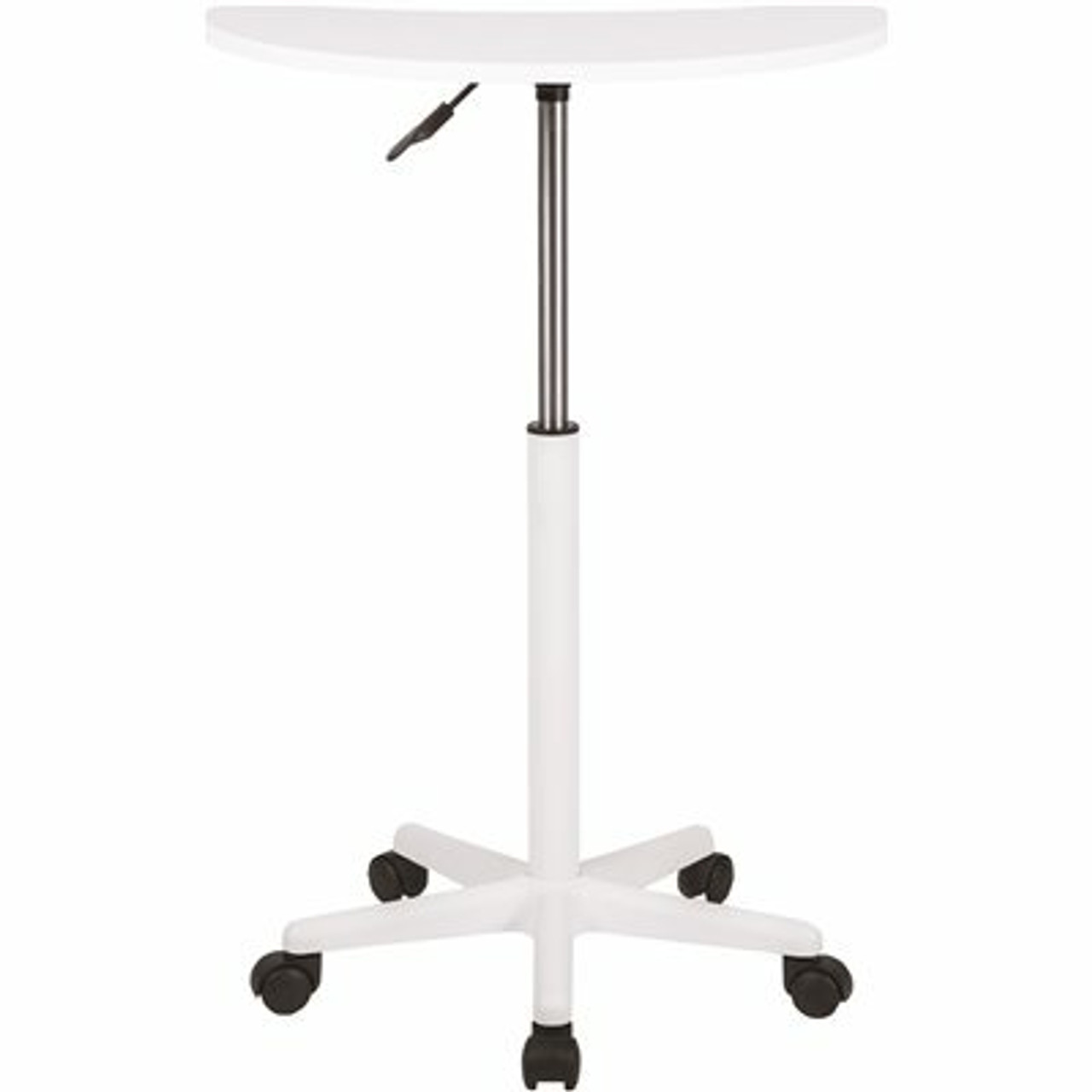 Carnegy Avenue 25.5 In. U-Shaped White/Silver Laptop Desks With Adjustable Height