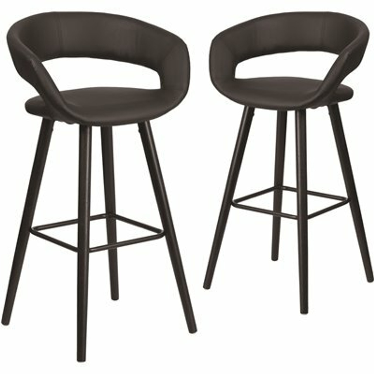 Carnegy Avenue 39 in. Black Bar Stool (Set of 2)