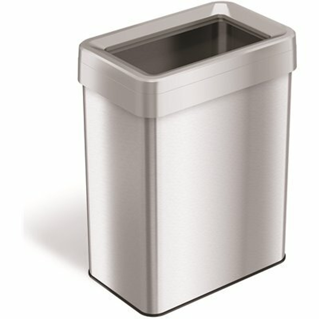 Hls Commercial 18 Gal. Rectangular Open Top Stainless Steel Trash Can With Odor Filters