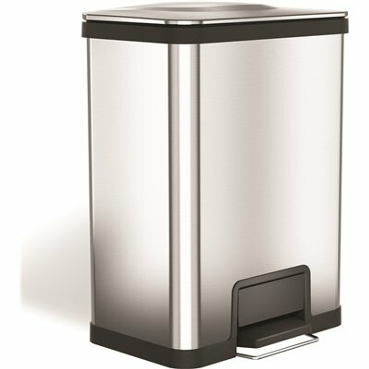 Hls Commercial 13 Gal. Stainless Steel Step Trash Can With Airstep Technology And Odor Filter