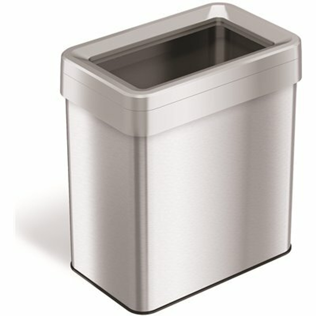 Hls Commercial 16 Gal. Rectangular Open Top Stainless Steel Trash Can With Odor Filters