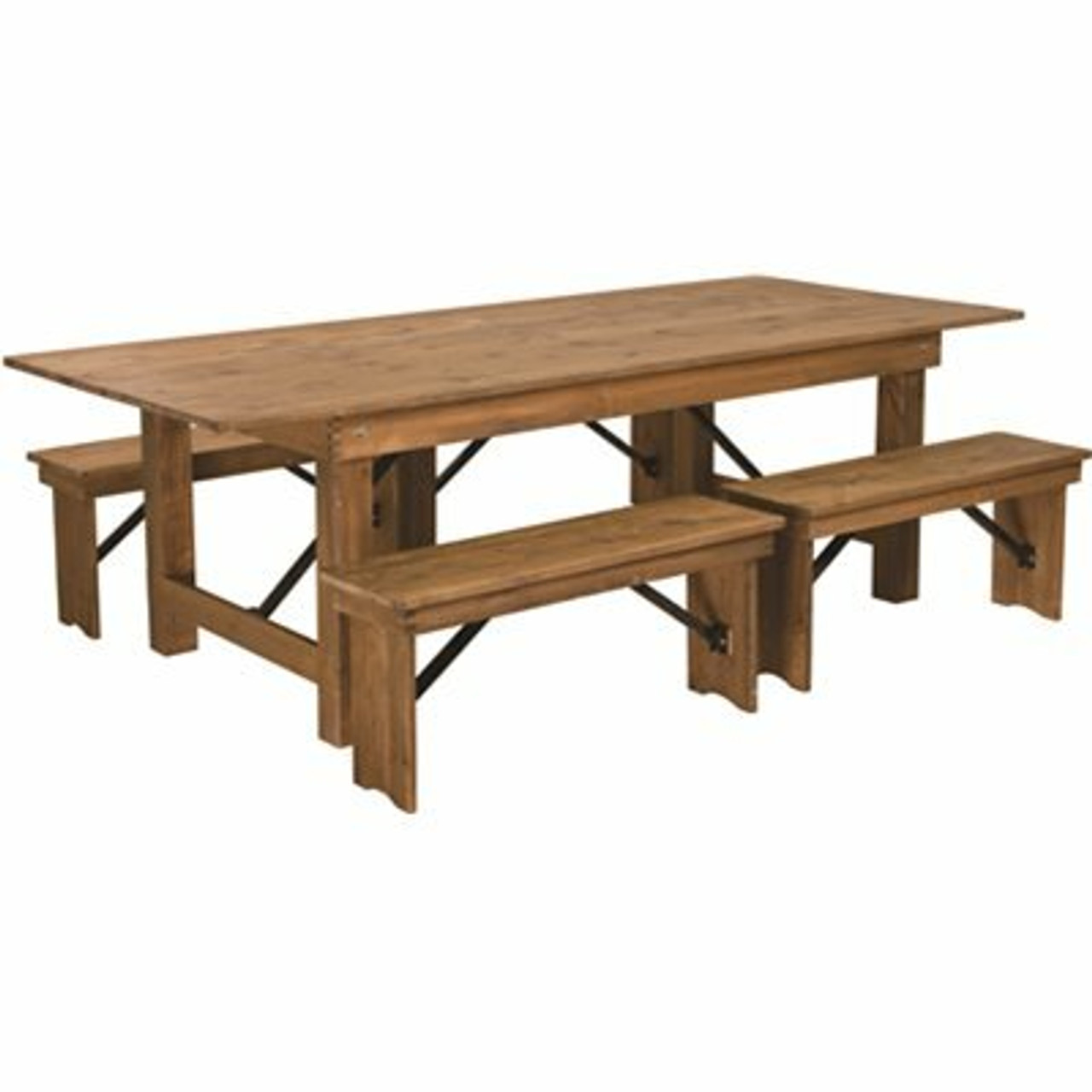 Carnegy Avenue 5-Piece Antique Rustic Farm Table Set - 311524268