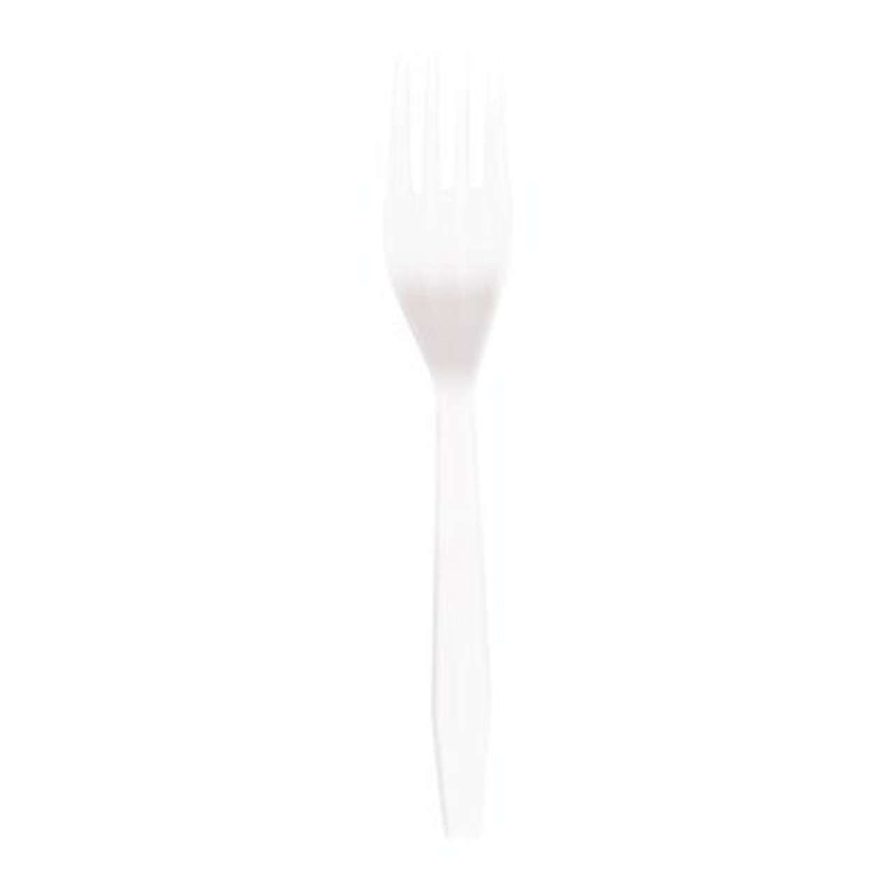 Nutri-Bon Distribution Co., Inc. Medium Weight White Polypropylene Fork (1000 Per Case)