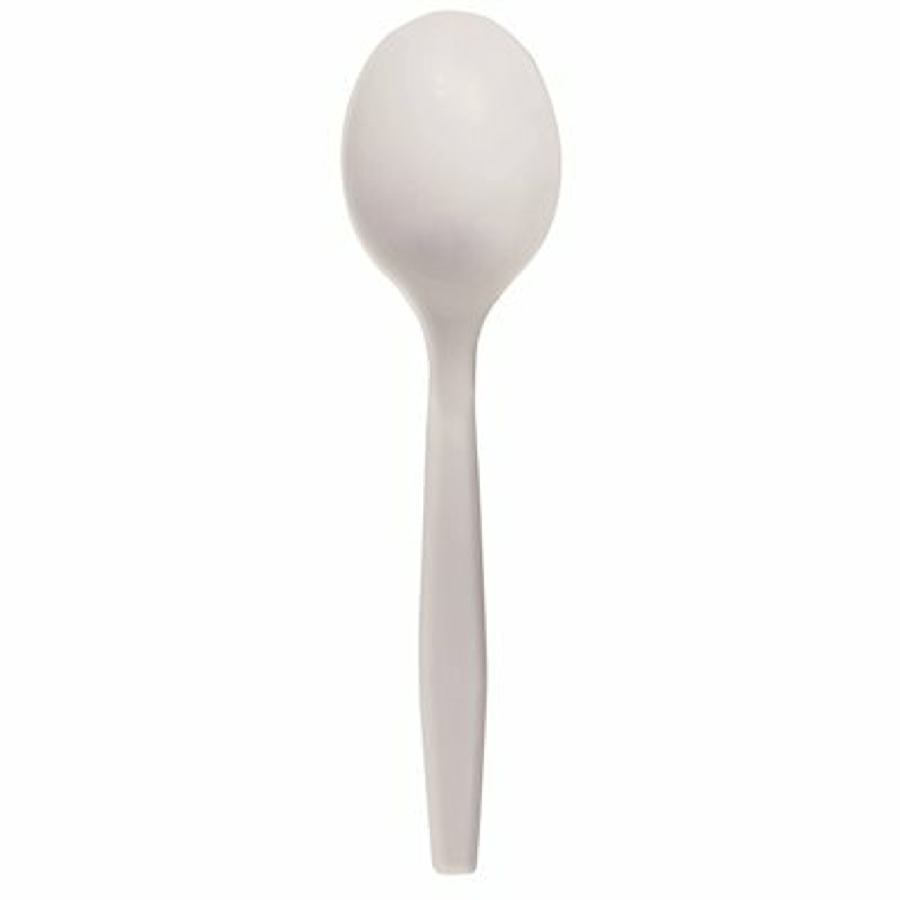 Nutri-Bon Distribution Co., Inc. Medium Weight White Polypropylene Soupspoon (1000 Per Case)