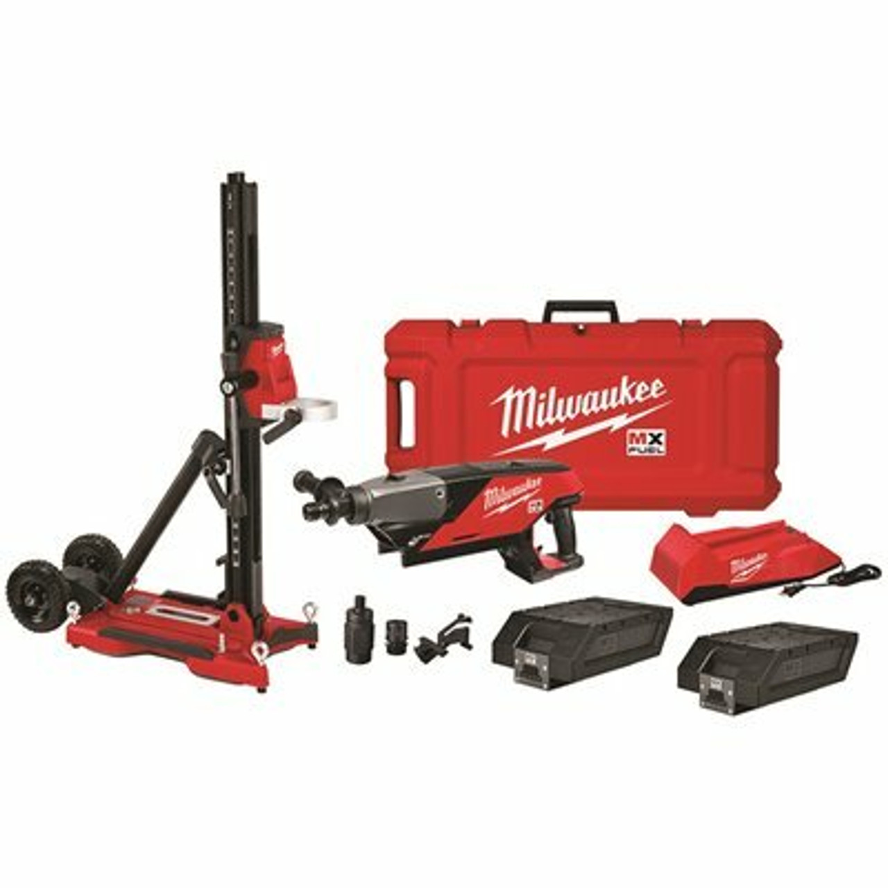 Milwaukee Mx Fuel Lithium-Ion Cordless Handheld Core Drill Kit With Stand, 2 Batteries And Charger