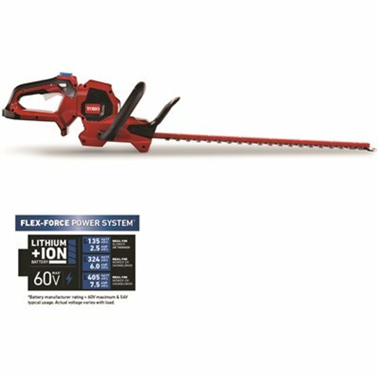 Toro Flex-Force 24 In. 60-Volt Max Lithium-Ion Cordless Hedge Trimmer (Bare-Tool)