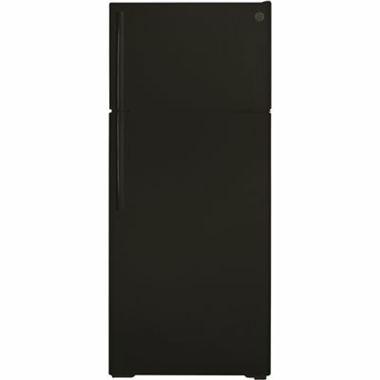 Ge 17.5 Cu. Ft. Top Freezer Refrigerator In Black Energy Star
