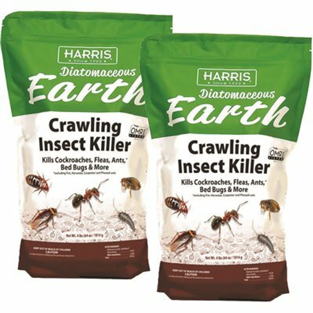 Harris 64 Oz. Diatomaceous Earth Crawling Insect Killer (2-Pack)