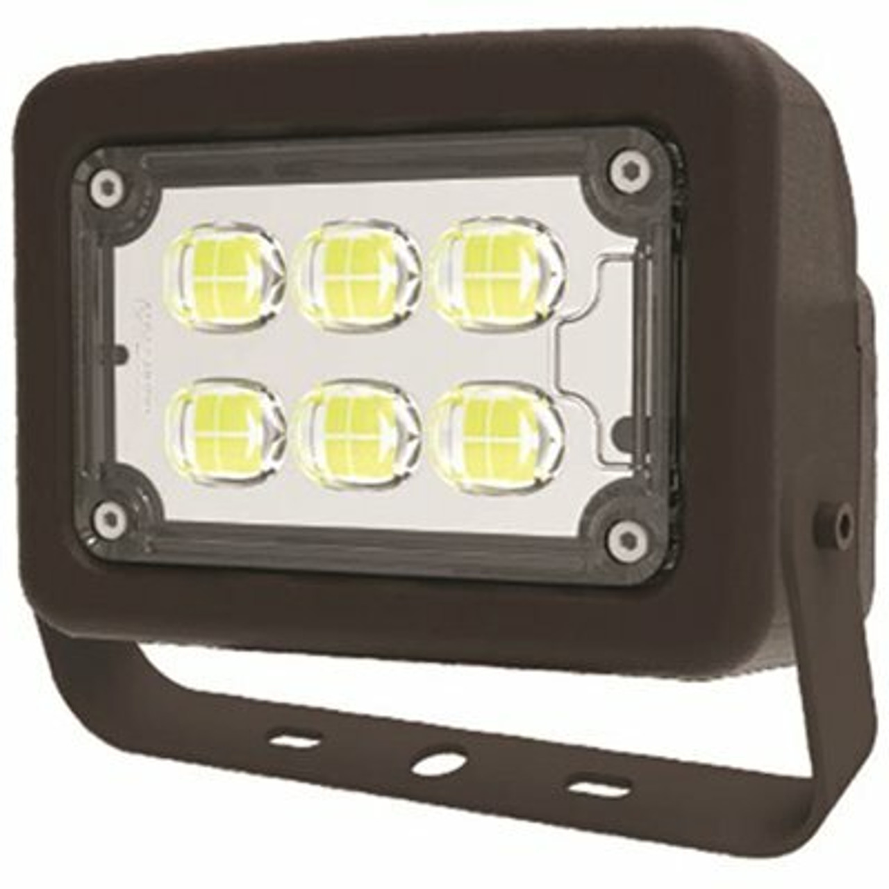 120-Volt To 277-Volt Yoke Line Voltage Bronze Outdoor Integrated Led Small Landscape Flood Light, Selectable