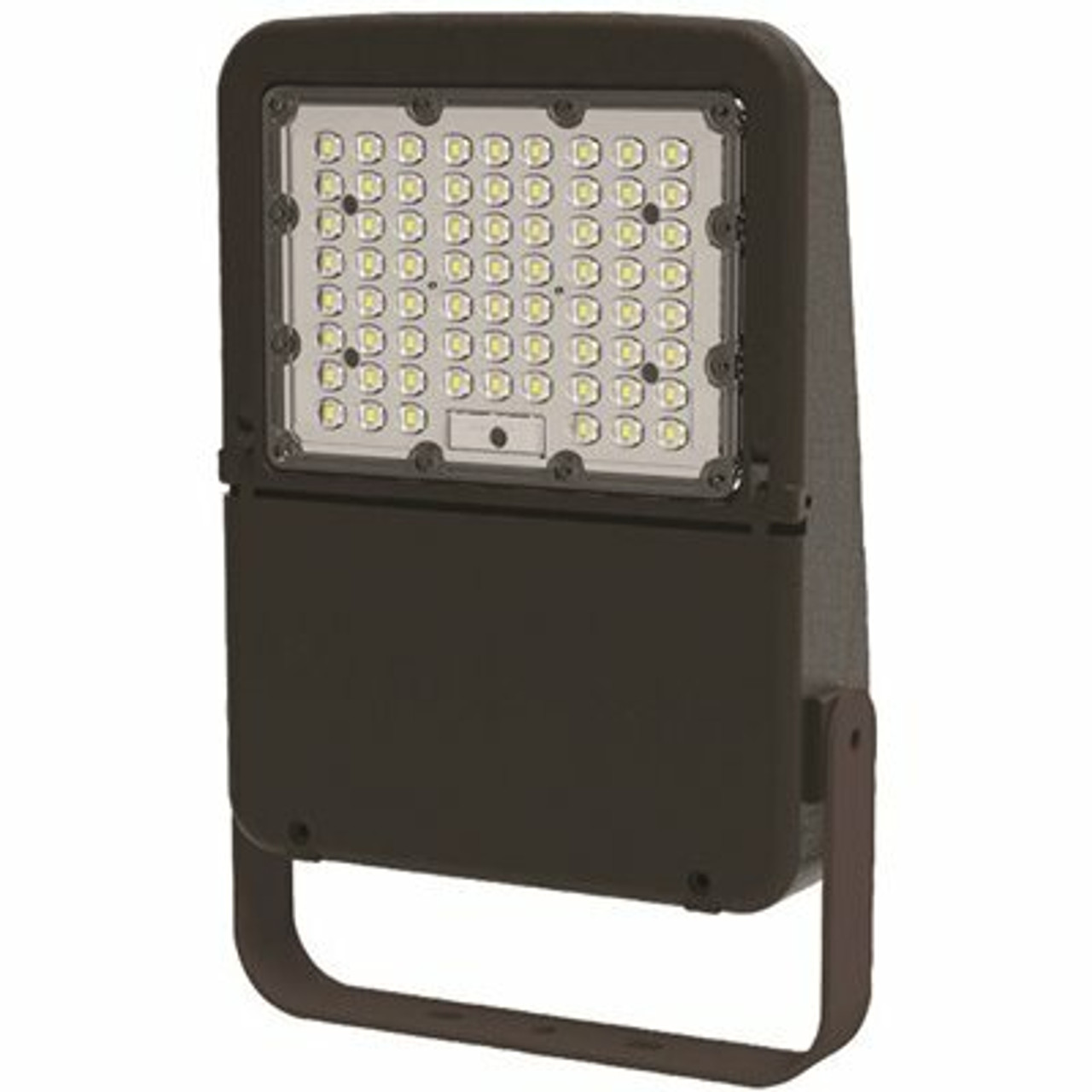 70-Watt 120-Volt To 277-Volt Yoke Line Voltage Bronze Outdoor Integrated Led Medium Landscape Flood Light, Selectable