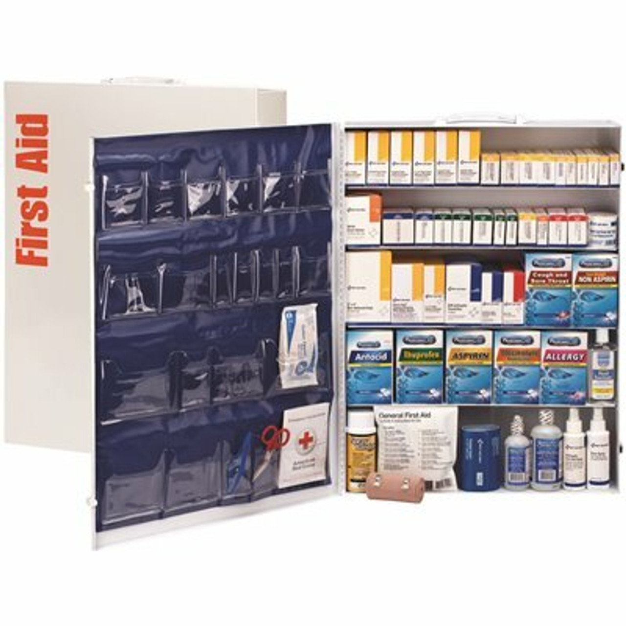First Aid Only 200-Person 5-Shelf First Aid Cabinet With Medications, Ansi Compliant