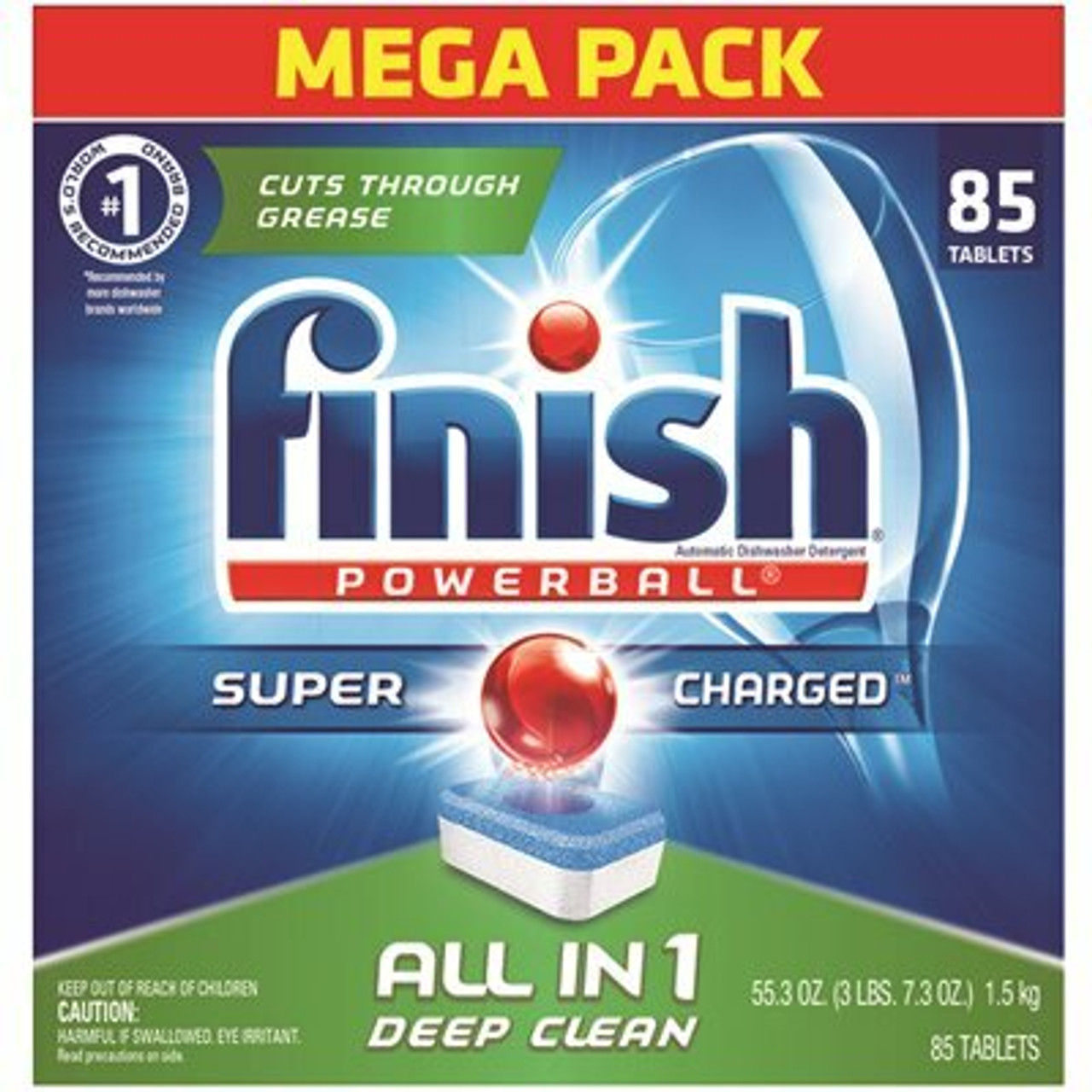 Finish Powerball 0.7 Oz. Dishwasher Detergent Tablets (85-Count)