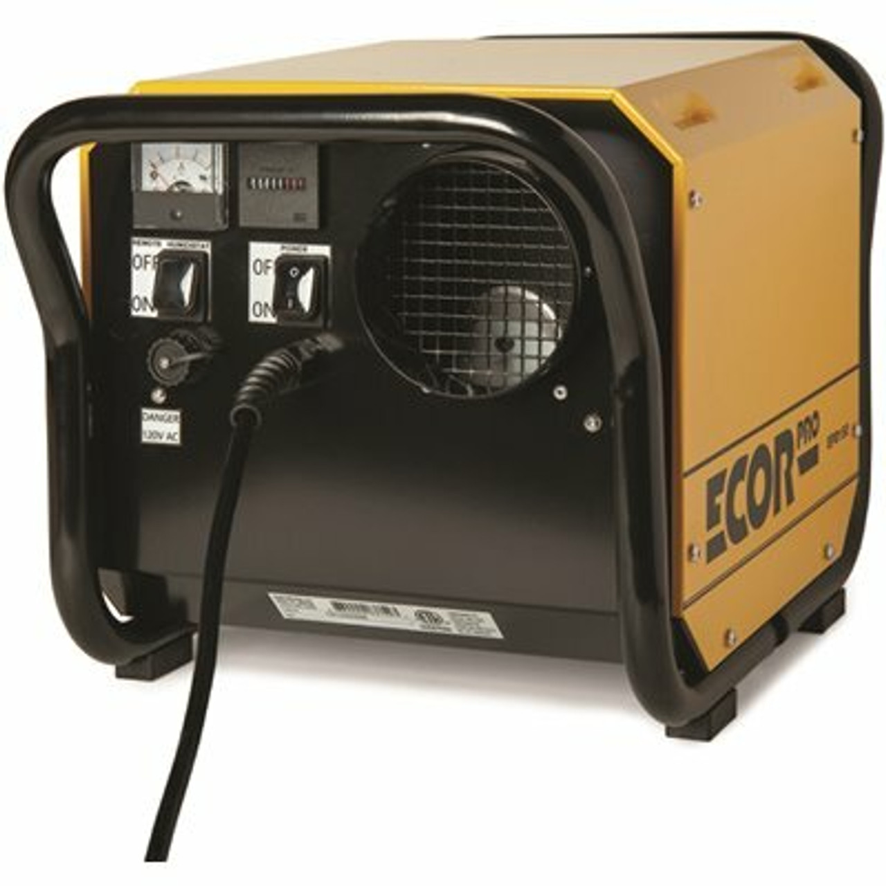 Ecor Pro 150 Pint Portable Industrial Desiccant Dehumidifier For Basement, Crawl Space, Whole House And Warehouses - Yellow