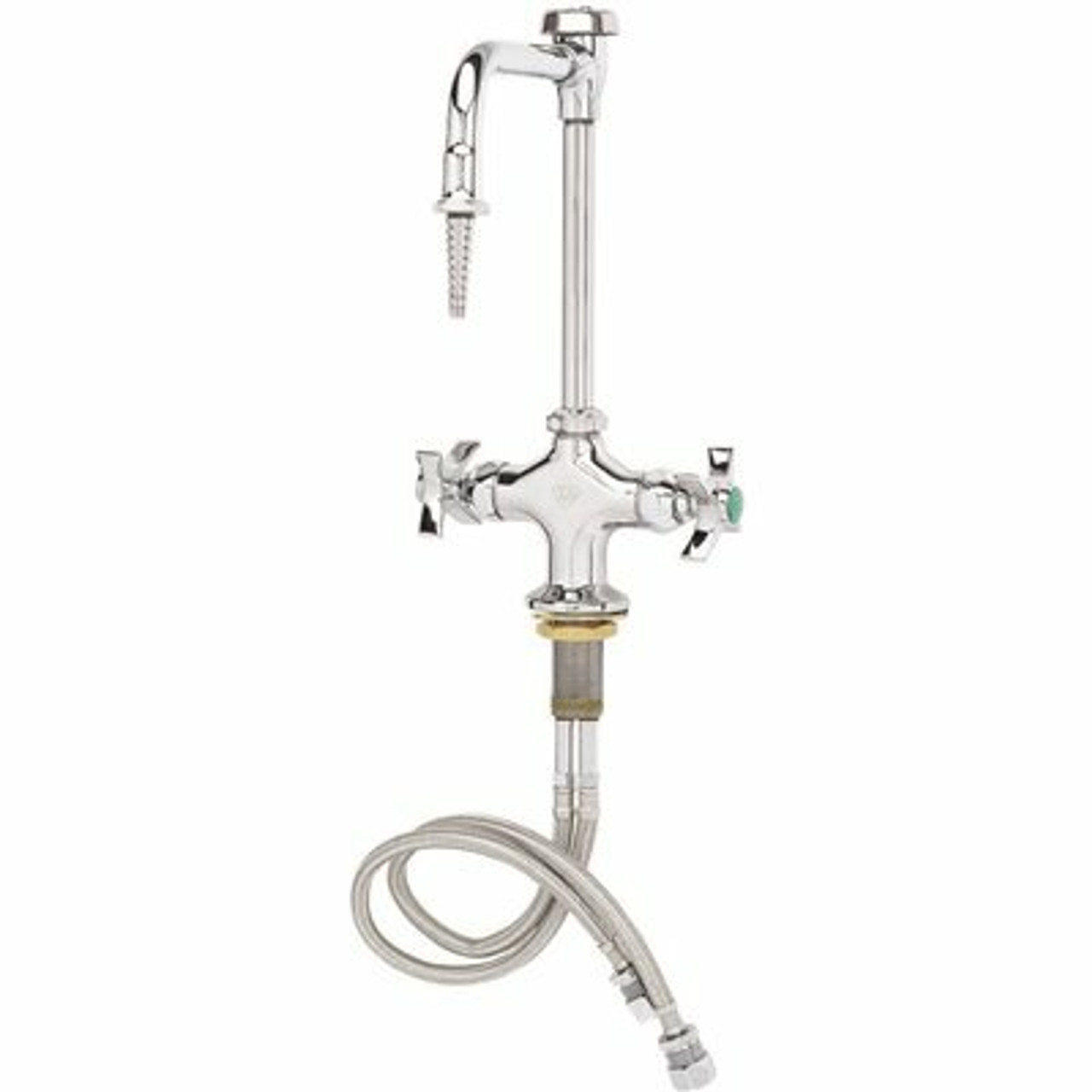 T&S 2-Handle Laboratory Faucet With Vacuum Breaker In Chrome