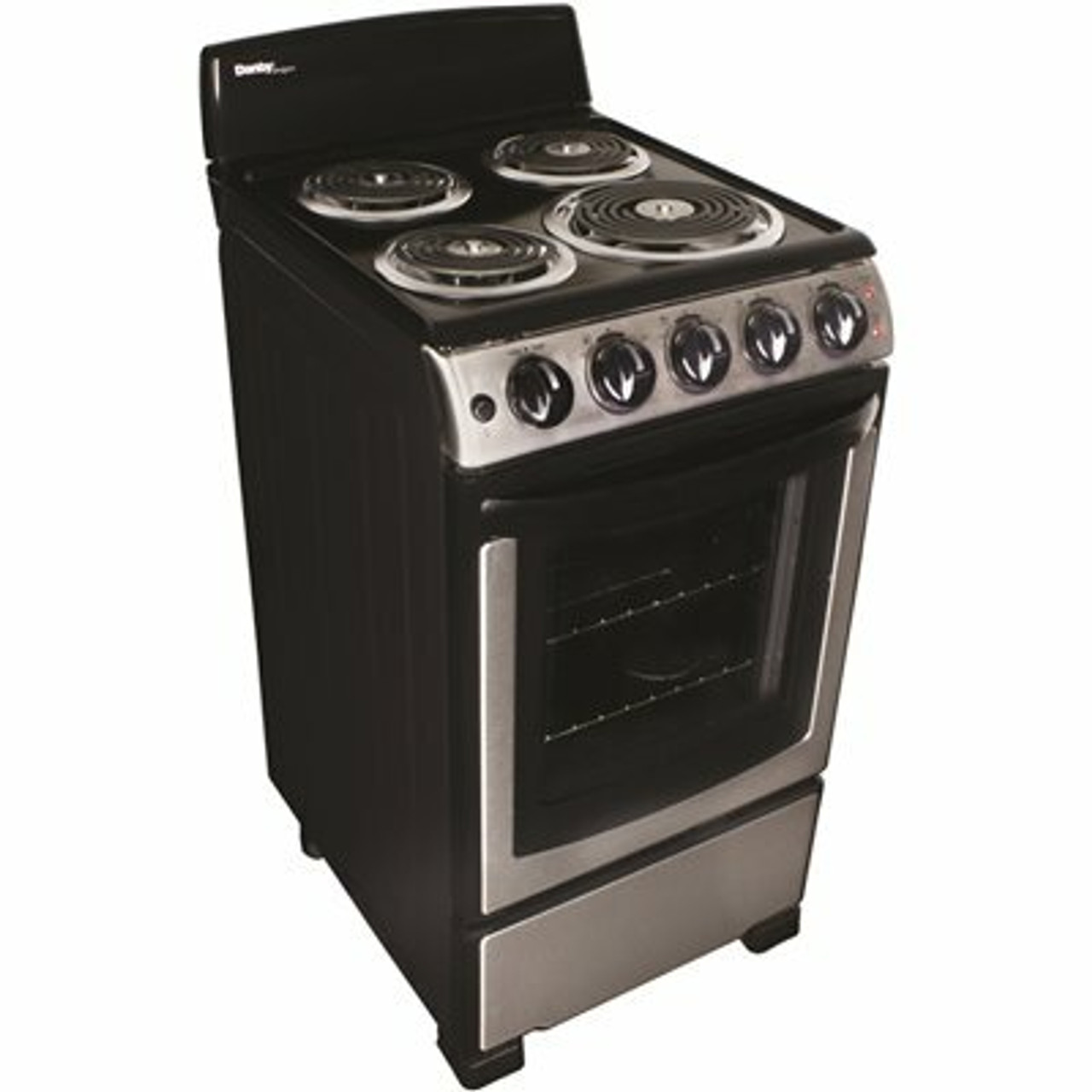 Danby 20 In. 2.3 Cu.Ft. Single Oven Electric Range With Manual Clean Oven In Black And Stainless