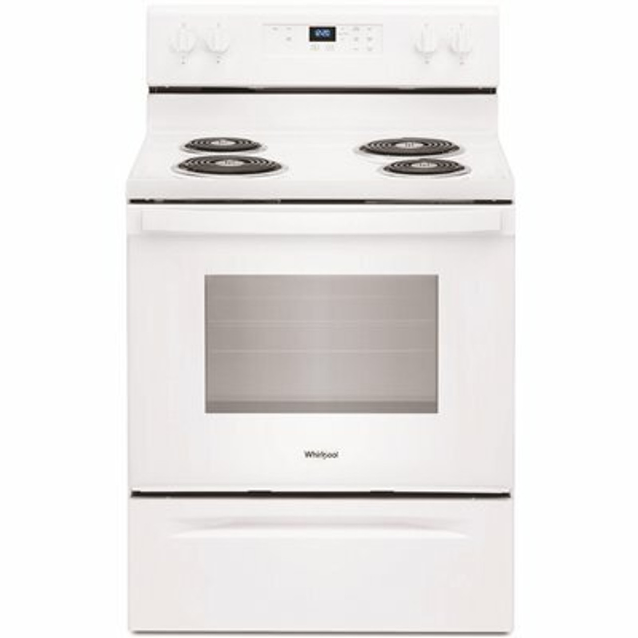 Whirlpool 30 In. 4.8 Cu. Ft. 4-Burner Electric Range With Keep Warm Setting In White With Storage Drawer