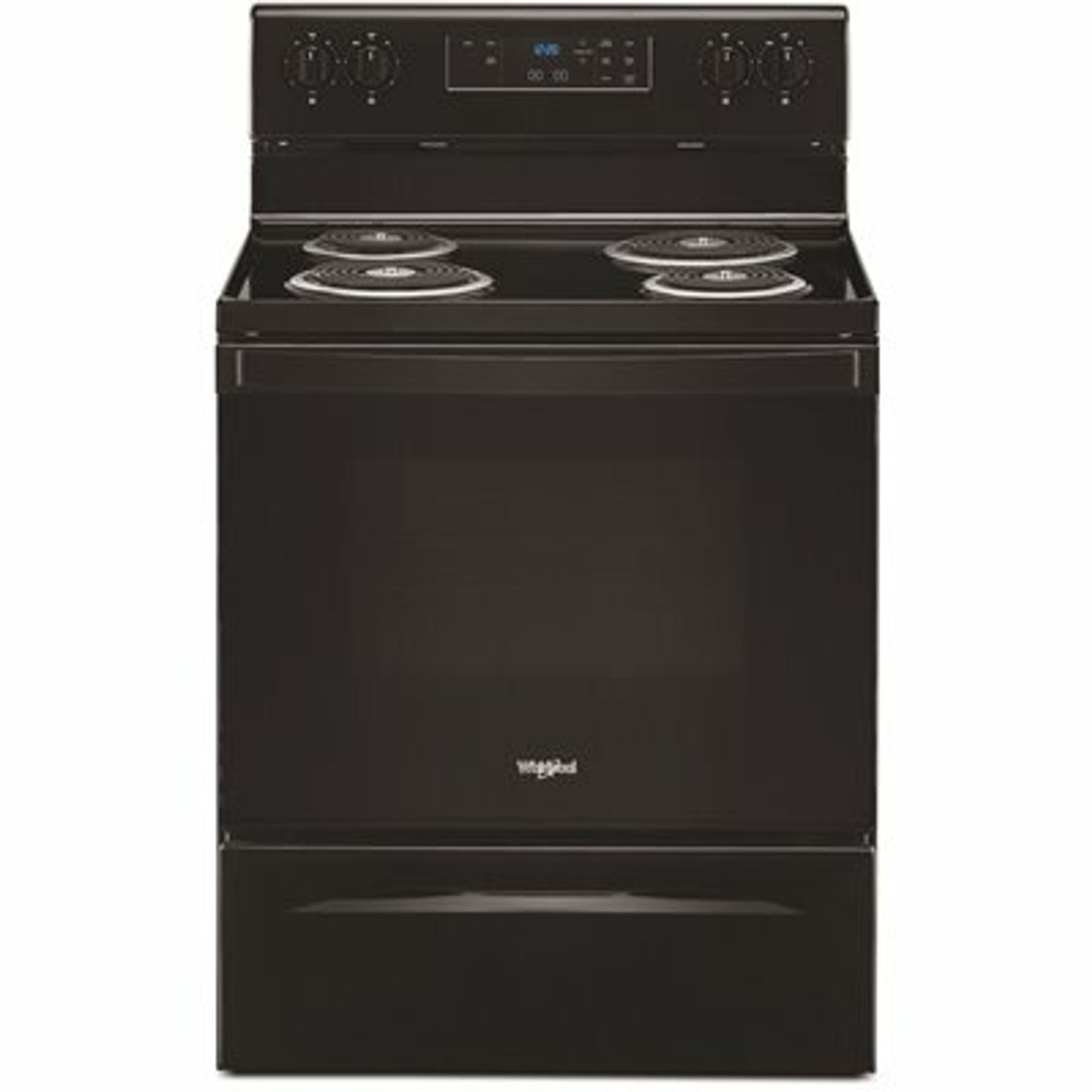 Whirlpool 30 In. 4.8 Cu. Ft. 4-Burner Electric Range With Keep Warm Setting In Black With Storage Drawer