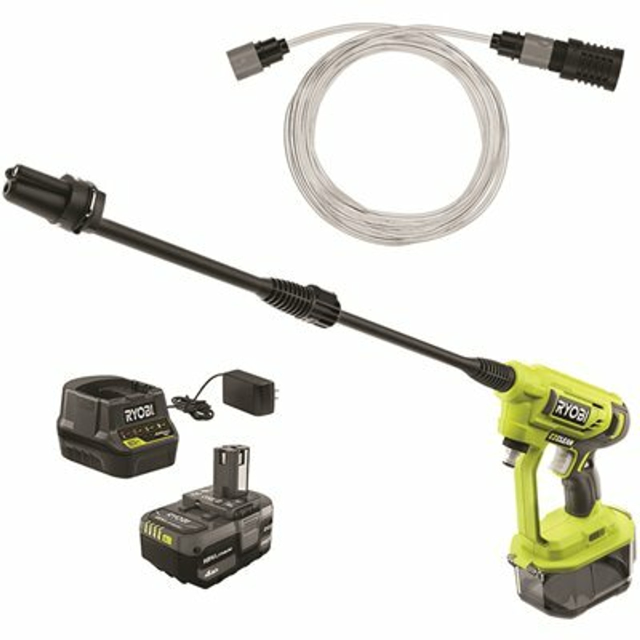 Ryobi One+ 18V Ezclean 320 Psi 0.8 Gpm Cordless Cold Water Power Cleaner With Battery And Charger