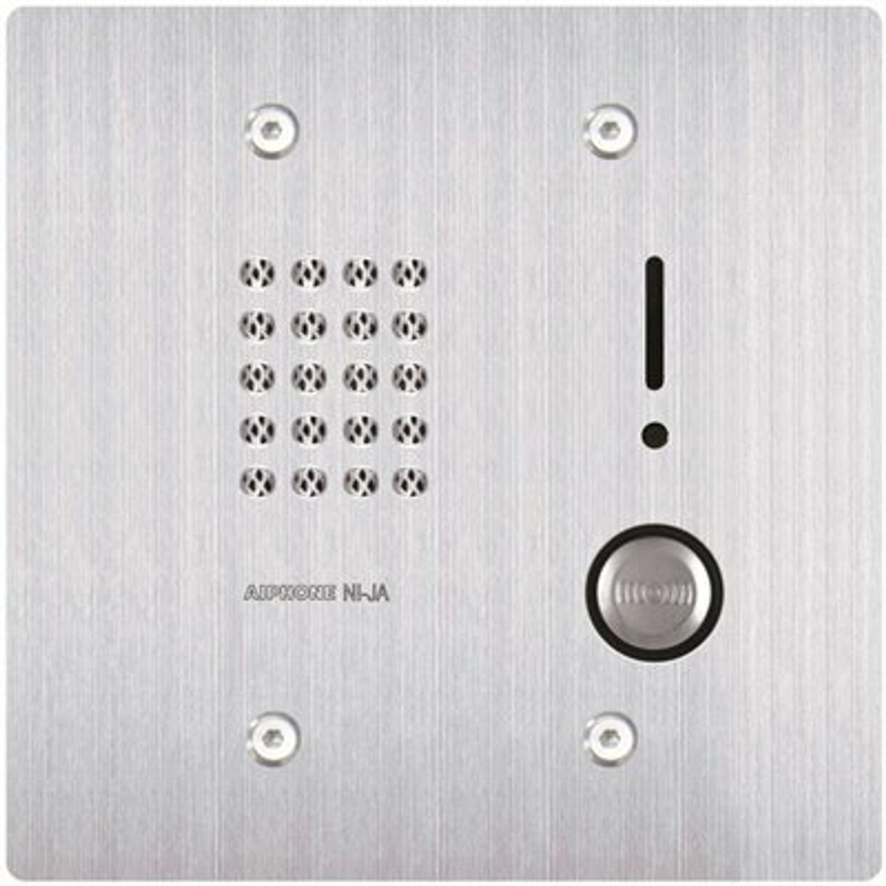 Aiphone Nim Series Flush Mount 1-Channel Audio Door Station Intercom, Stainless Steel
