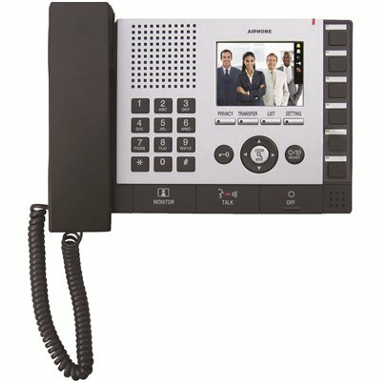 Aiphone Is Series Wall Or Desk Mount 1-Channel Ip Color Video Master Station Intercom With Poe Compliant, Black - Gray