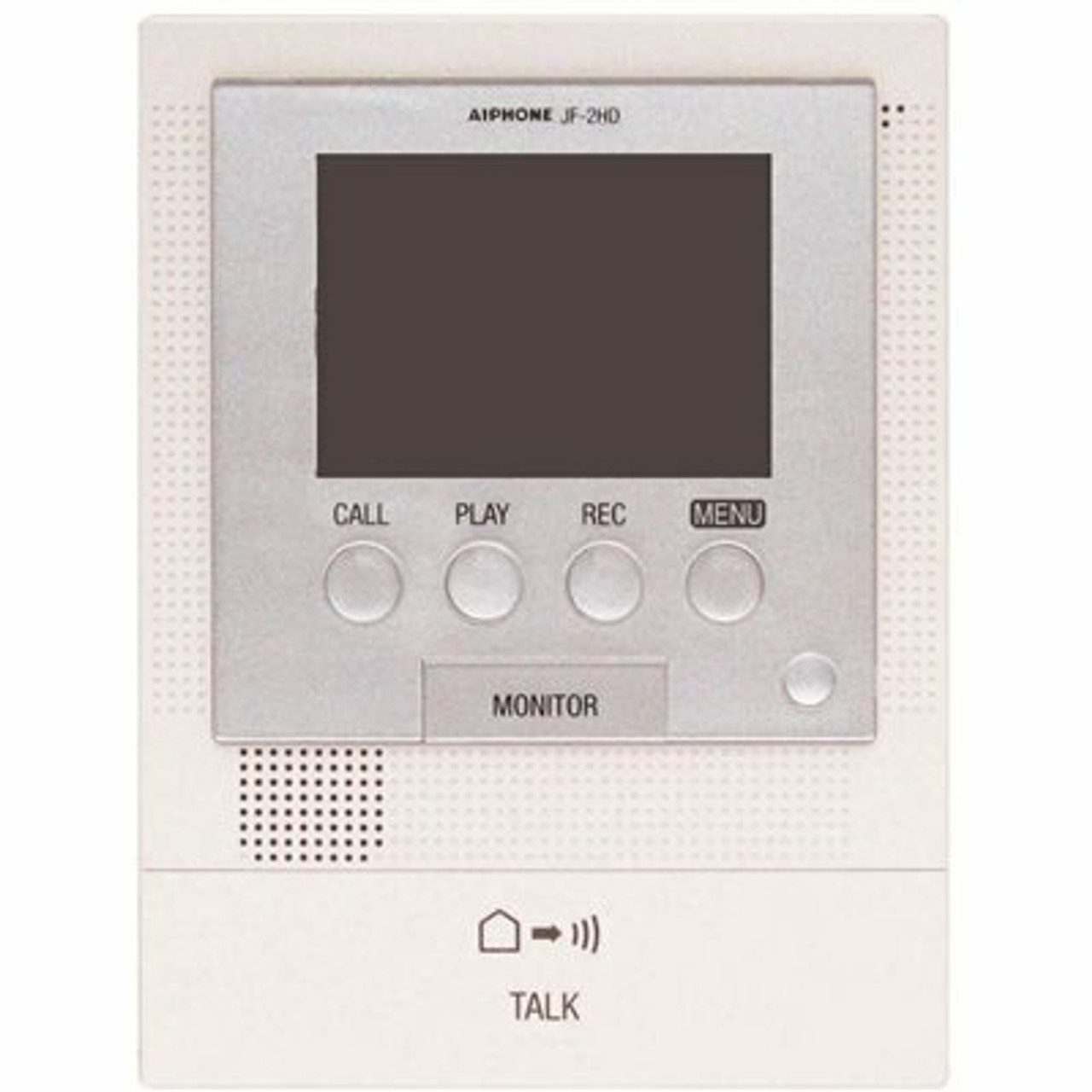 Aiphone Jf Series Surface Mount 1-Channel Video Sub-Master Station Intercom With Door Release, Picture, Message, White - Gray