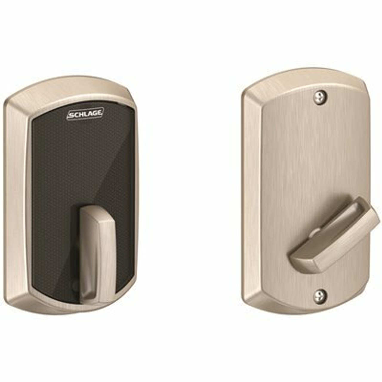 Schlage Be Satin Nickel Control Smart 1-Sided Keyless Deadbolt With Greenwich Trim