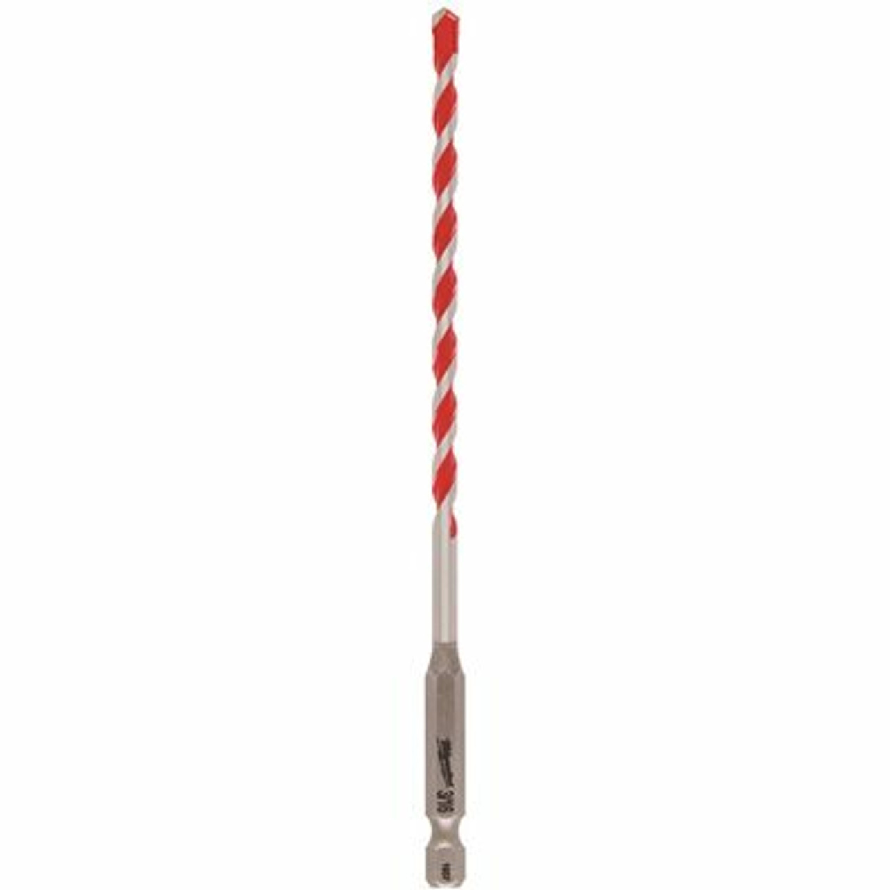 Milwaukee 3/16 In. X 4 In. X 6 In. Shockwave Carbide Hammer Drill Bit For Concrete, Stone, Masonry Drilling